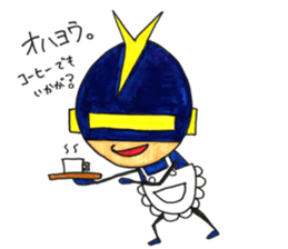 Kind_man vs evil glasses_man sticker #10191552