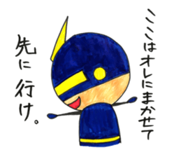 Kind_man vs evil glasses_man sticker #10191572