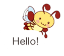 Message of a bee English version sticker #10193832