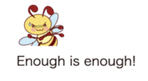 Message of a bee English version sticker #10193835