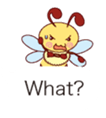 Message of a bee English version sticker #10193840