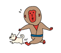 Hurray hurray Nippon monkey sticker #10194074
