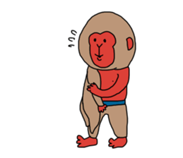 Hurray hurray Nippon monkey sticker #10194080