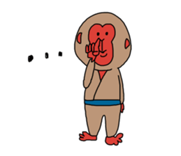 Hurray hurray Nippon monkey sticker #10194082