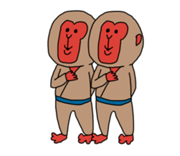 Hurray hurray Nippon monkey sticker #10194087