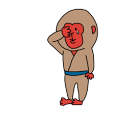 Hurray hurray Nippon monkey sticker #10194090