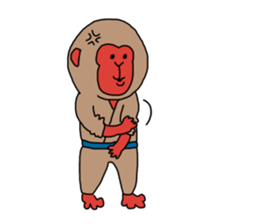 Hurray hurray Nippon monkey sticker #10194092