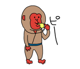 Hurray hurray Nippon monkey sticker #10194093