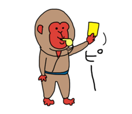 Hurray hurray Nippon monkey sticker #10194094