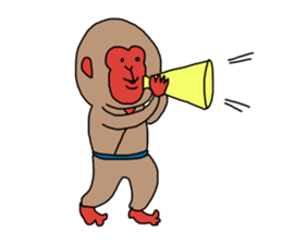 Hurray hurray Nippon monkey sticker #10194097