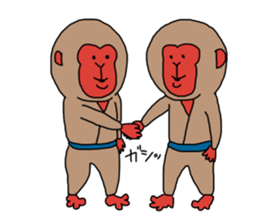 Hurray hurray Nippon monkey sticker #10194108
