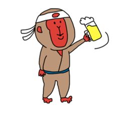 Hurray hurray Nippon monkey sticker #10194109