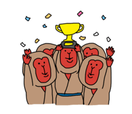 Hurray hurray Nippon monkey sticker #10194110