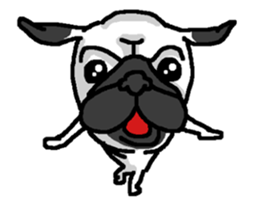 Pug puppy sticker #10194861
