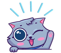 Sway Grey Kitty Cat sticker #10195208