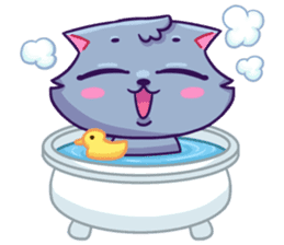Sway Grey Kitty Cat sticker #10195234