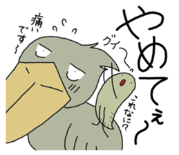 Shoebill and Lungfish sticker #10197086