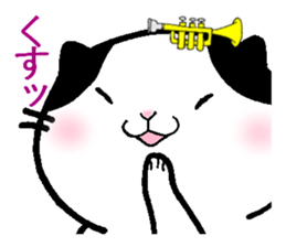 This cat likes trumpet sticker #10197393