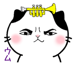 This cat likes trumpet sticker #10197394