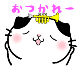 This cat likes trumpet sticker #10197406