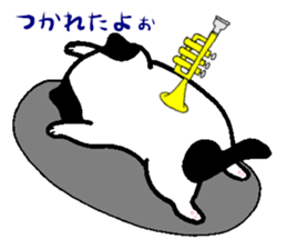 This cat likes trumpet sticker #10197411