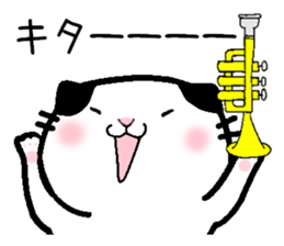 This cat likes trumpet sticker #10197413