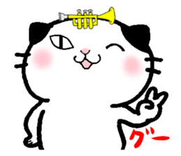 This cat likes trumpet sticker #10197418