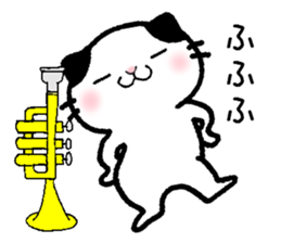 This cat likes trumpet sticker #10197424