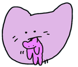 cat facial expression cute sticker No1 sticker #10197754