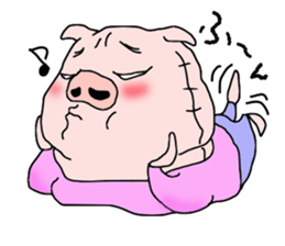 I put on the mask of the pig sticker #10197852