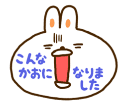 A face is the rabbit of the balloon sticker #10198687