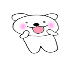 White bear of white-chan01 sticker #10199874