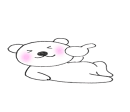 White bear of white-chan01 sticker #10199876