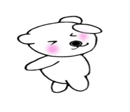 White bear of white-chan01 sticker #10199878