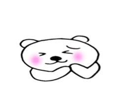 White bear of white-chan01 sticker #10199880