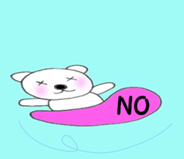 White bear of white-chan01 sticker #10199884