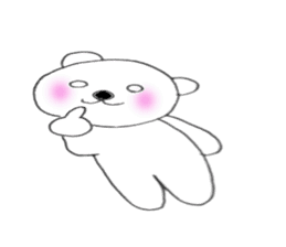 White bear of white-chan01 sticker #10199887