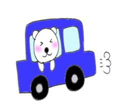 White bear of white-chan01 sticker #10199899