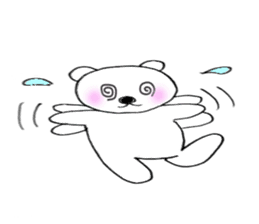 White bear of white-chan01 sticker #10199902