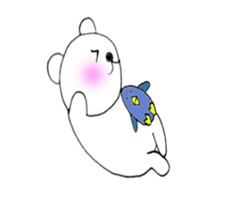 White bear of white-chan01 sticker #10199904