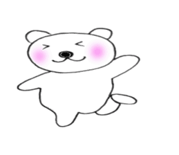 White bear of white-chan01 sticker #10199905