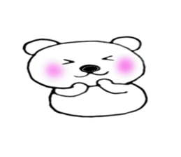White bear of white-chan01 sticker #10199906