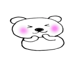 White bear of white-chan01 sticker #10199906