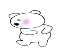 White bear of white-chan01 sticker #10199908