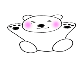 White bear of white-chan01 sticker #10199911