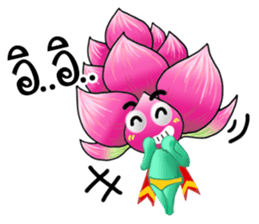 Pink Lotusman sticker #10201756