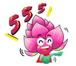 Pink Lotusman sticker #10201757