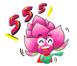 Pink Lotusman sticker #10201757