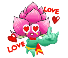 Pink Lotusman sticker #10201758