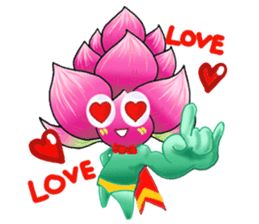 Pink Lotusman sticker #10201758